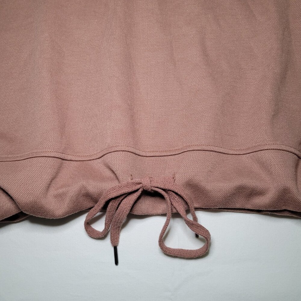 Jules & Leopold Boxy Cropped Crewneck Sweatshirt Drawstring Hem Brown Womens XL - Picture 2 of 9